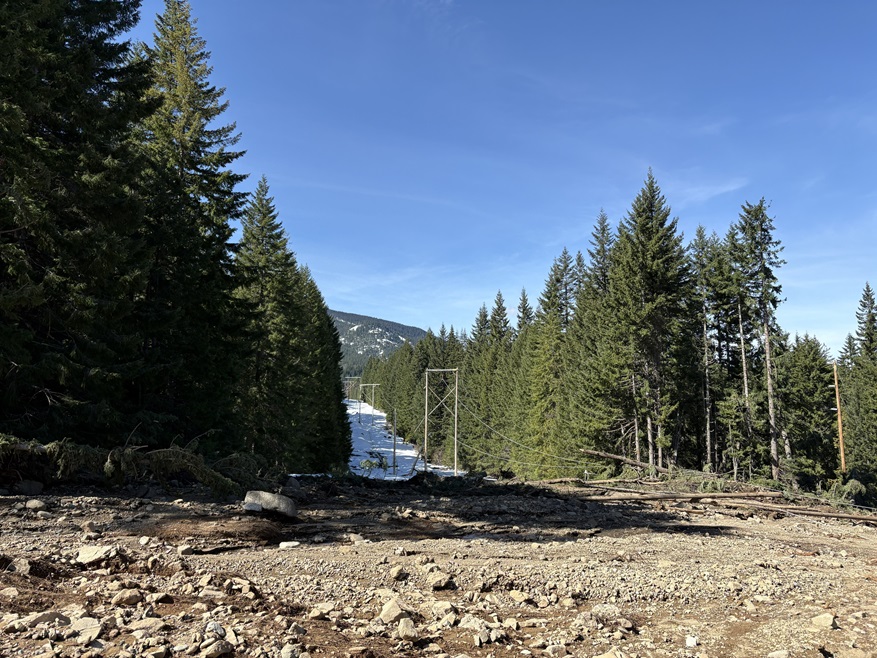 landslide near Goldcreek