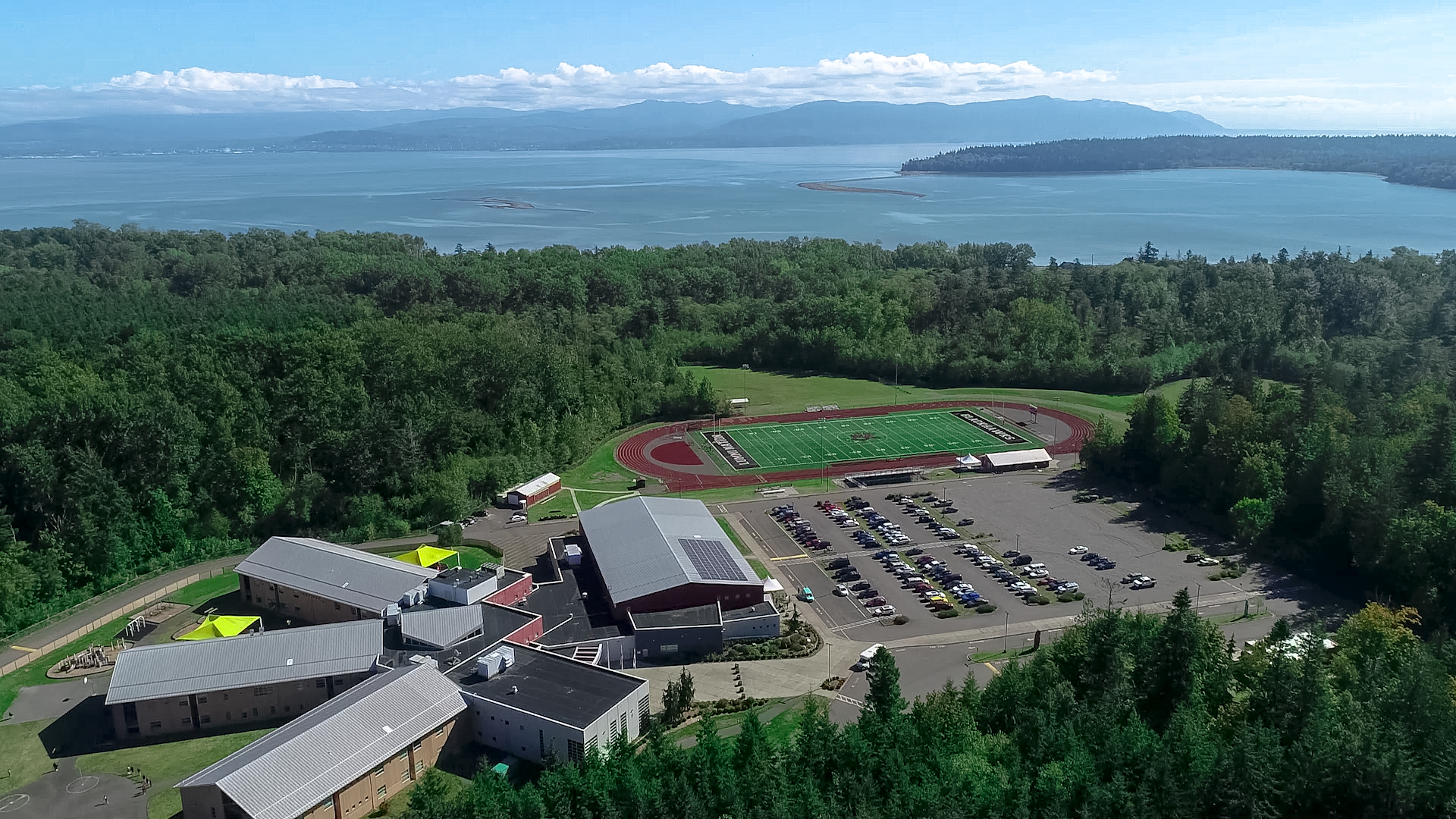 Aerial view of Lummi Nation School campus